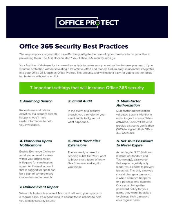 office 365 security defaults